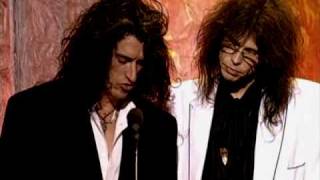 Aerosmith induct Led Zeppelin Rock and Roll Hall of Fame inductions 1995