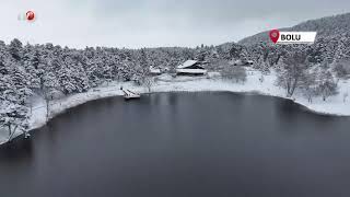 Gölcük Tabiat Parkı Beyaz Örtüyle Kaplandı