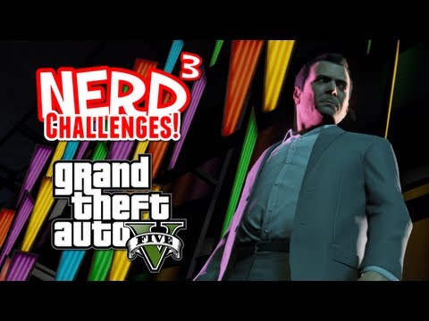 Nerd³ Challenges! Blindfolded Driving! - GTA V