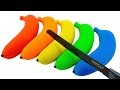 Satisfying Video DIY How To Make Rainbow Banana With Kinetic Sand Cutting ASMR Making By Sunny C