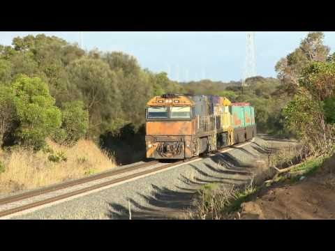 Pacific National Freight Train Approaching Gheringhap - Railways in Australia