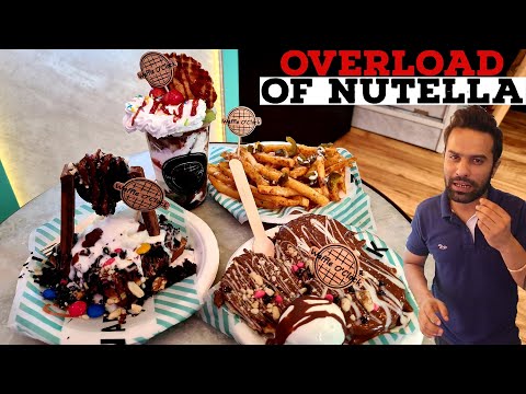 NUTELLA ABUSE!! OVERLOAD N CRAZY WAFFLES AND ICE CREAM SUNDAE. HEAVEN FOR SUGAR LOVERS. DELHI