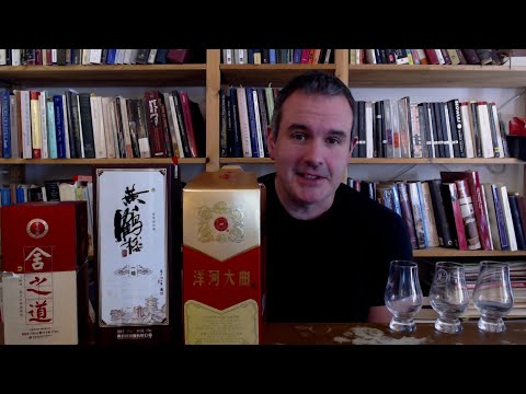 Strong Aroma Baijiu, West To East: Shede She Zhi Dao/舍得舍之道, Yellow Crane Tower/黄鹤楼, Yanghe Daqu/洋河大曲