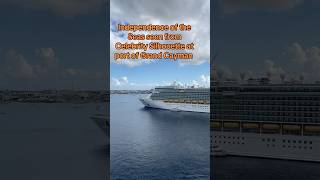 Royal Caribbean Independence of the Seas seen from Celebrity Silhouette in Grand Cayman