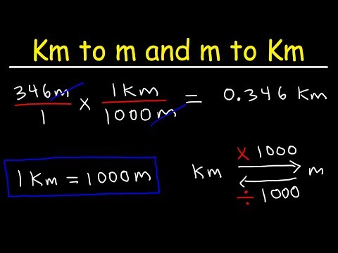 How To Convert From Kilometers to Meters and Meters to Kilometers - Km to m and m to km