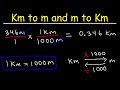 How To Convert From Kilometers To Meters And Meters To Kilometers Km To M And M To Km
