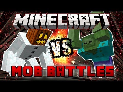 Minecraft Mob Battles: Mutant Snow Golems VS Mutant Zombies - Mutant Creatures Mod