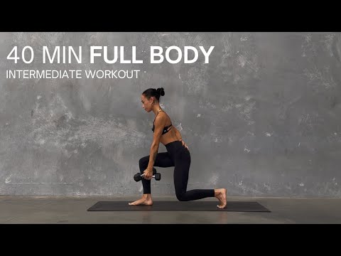 40 MIN FULL BODY WORKOUT WITH WEIGHTS | Full Body Strong Pilates Inspired Workout | Home Workout