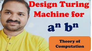 Turing Machine for a^n b^n || Design || Construct || TOC || FLAT || Theory of Computation