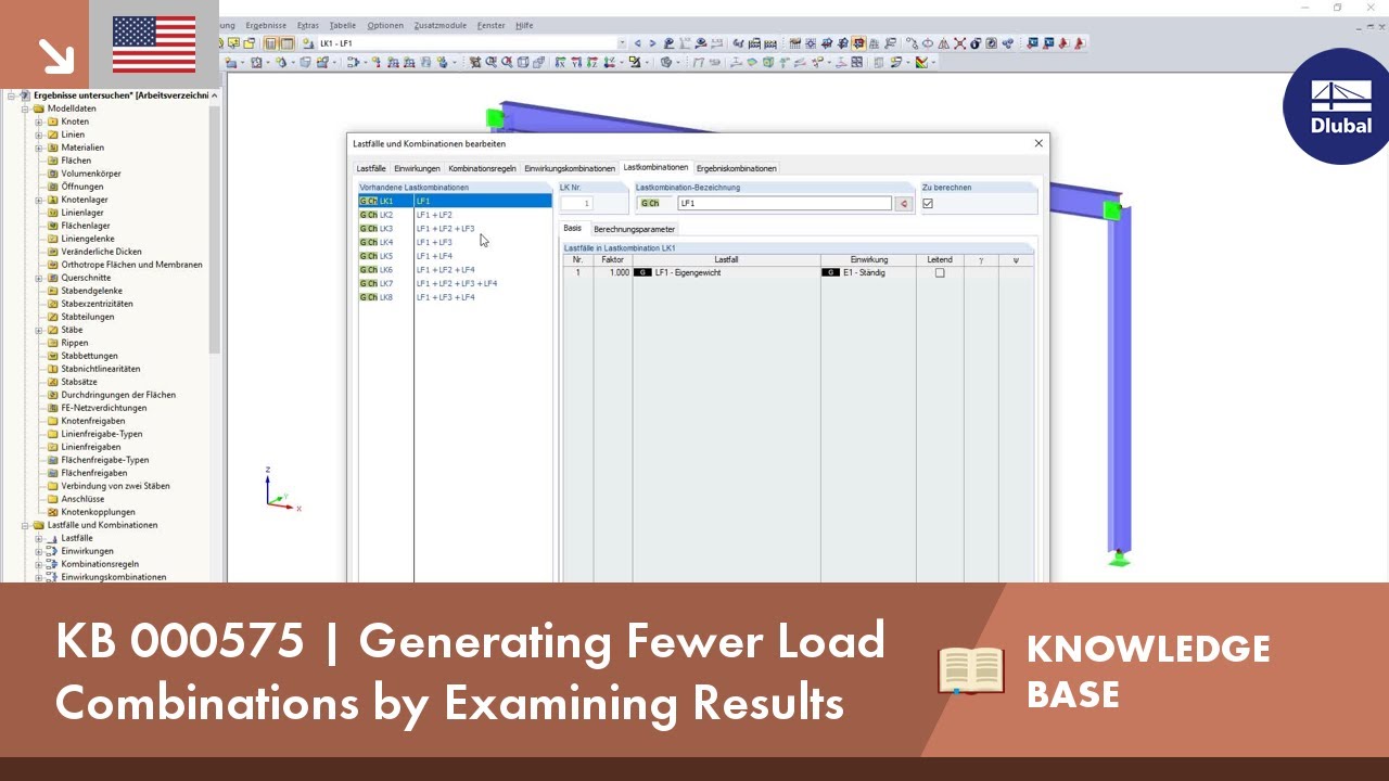 KB 000575 | Generating Fewer Load Combinations by Examining Results