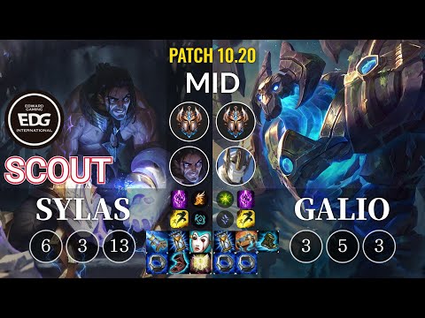 EDG Scout Sylas vs Galio Mid - KR Patch 10.20