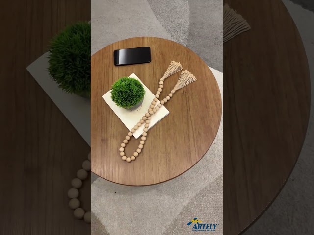 Mesa de Centro Jasmin 100% Mdf Off White/Cedro - Artely Móveis