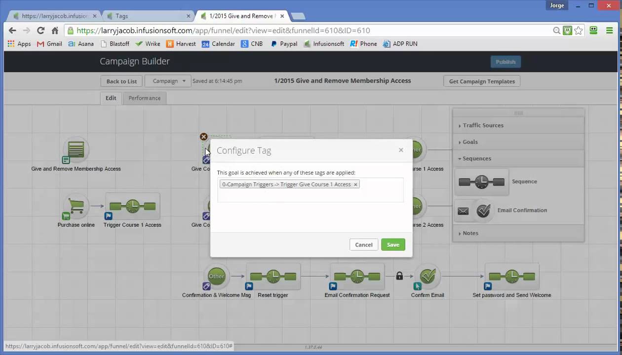Infusionsoft Tagging Standard Part 1
