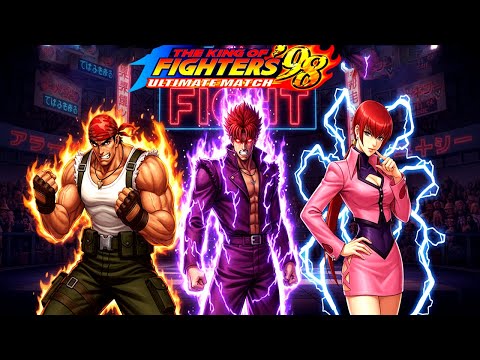 KOF 98 Team Ending – Iori, Ralf & Shermie  Full Arcade Playthrough