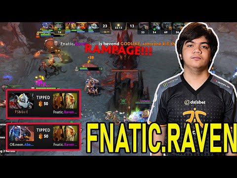 FNATIC.RAVEN [ LONE DRUID ] TIPPED FOR RAMPAGEE !!! DOTA 2
