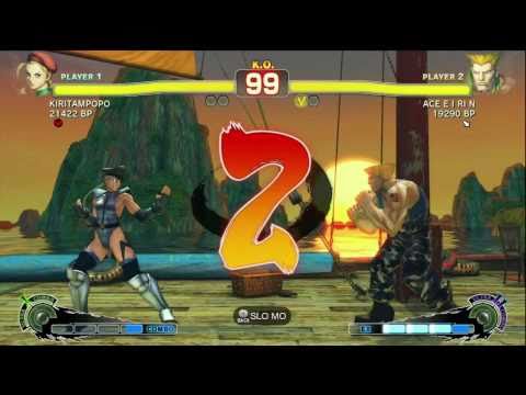 ACE・EIRIN [Guile] vs KIRITAMPOPO [Cammy] SSF4 Japanese Online Ranked Matches - TRUE-HD