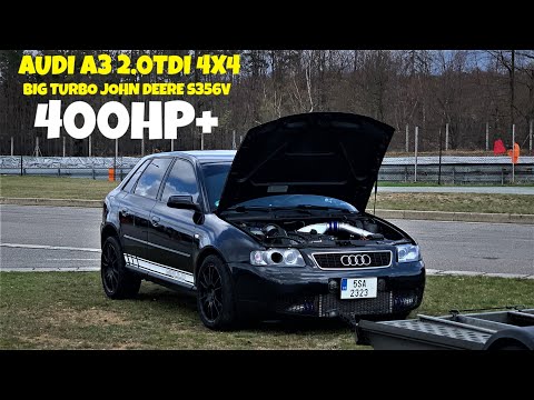 AUDI A3 2.0 TDI 4X4 400HP+ NO NITRO @ BIG TURBO JOHN DEER S356V DIESELPOWER @DRAG RACING CZ|VORY TDI