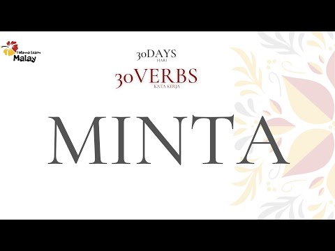 LEARN MALAY - MINTA: to request (30 days, 30 verbs - 2)