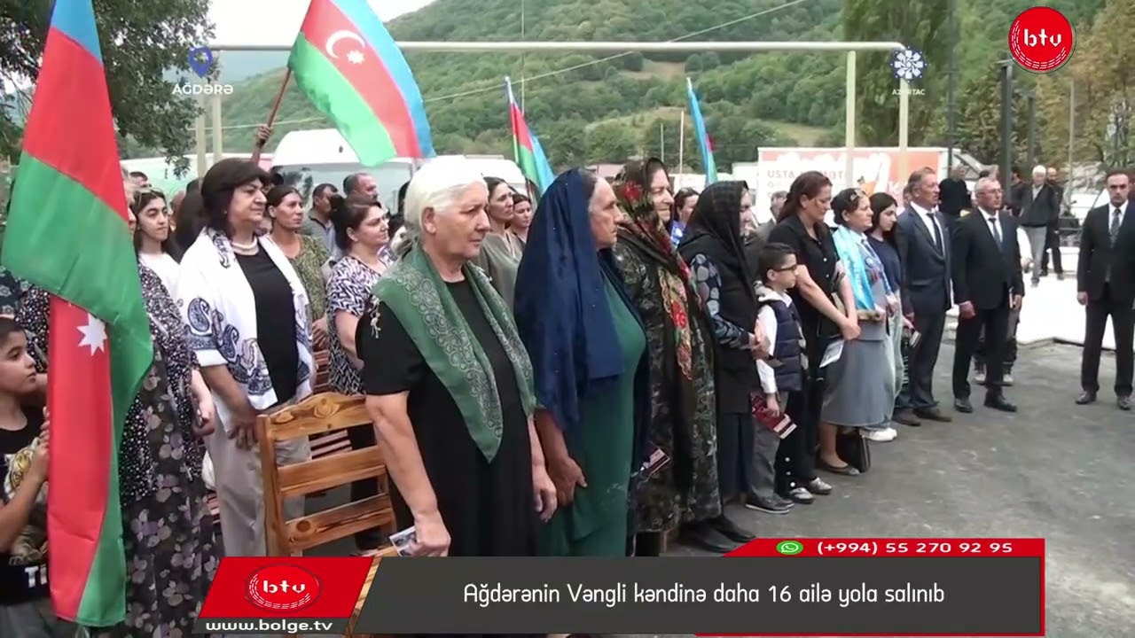 Ağdərənin Vəngli kəndinə daha 16 ailə yola salınıb
