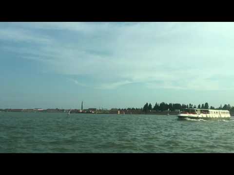 Vaporetto ride from Burano to Venezia.