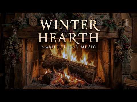 Winter Hearth Fireplace | 432 Hz Cozy Pagan Ambience