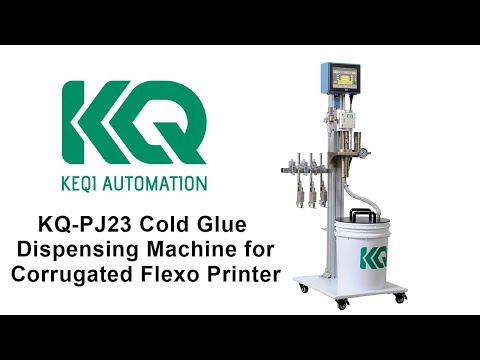 KQ-PJ23 Cold Glue Dispensing Machine on Corrugated Flexo Printer