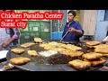Tawa Chicken Paratha Center Best Paratha Indian Street Food Chicken Recipe Indian Street Food