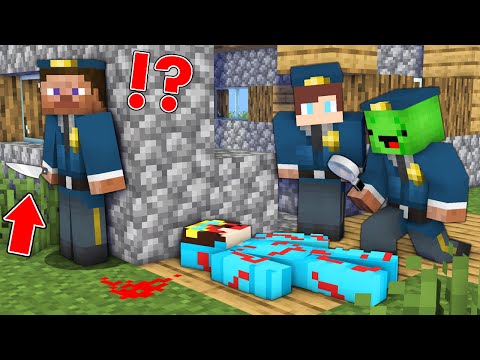 Boopee - Mikey and JJ are INVESTIGATING as Police in Minecraft Maizen