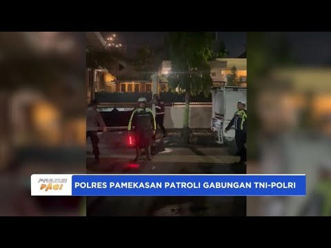JELANG NATARU POLRES PAMEKASAN TINGKATKAN PATGAB TNI-POLRI
