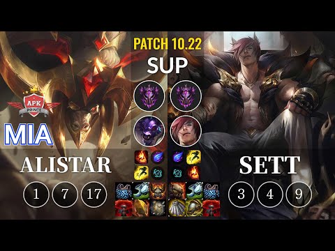 APK Mia Alistar vs Sett Sup - KR Patch 10.22
