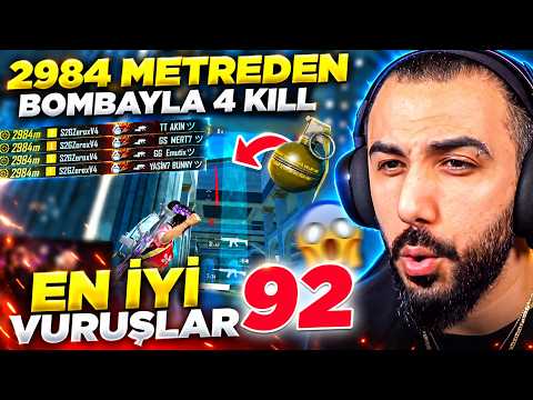 2984 METREDEN BOMBAYLA 4 KILL ALDI! 😱 (YENİ DÜNYA REKORU!) EN İYİ VURUŞLAR #92 - PUBG Mobile