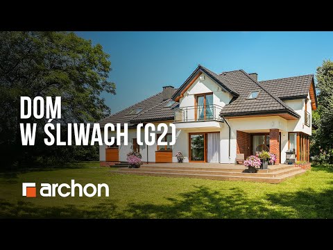 Dom w śliwach (G2) – Przestronny dom z poddaszem użytkowym - ARCHON+ Projekty Domów #dom