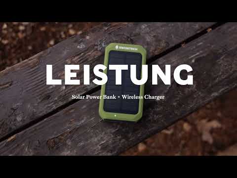 Leistung - 20K mAh Power Bank with Wireless Charging and Solar Panel