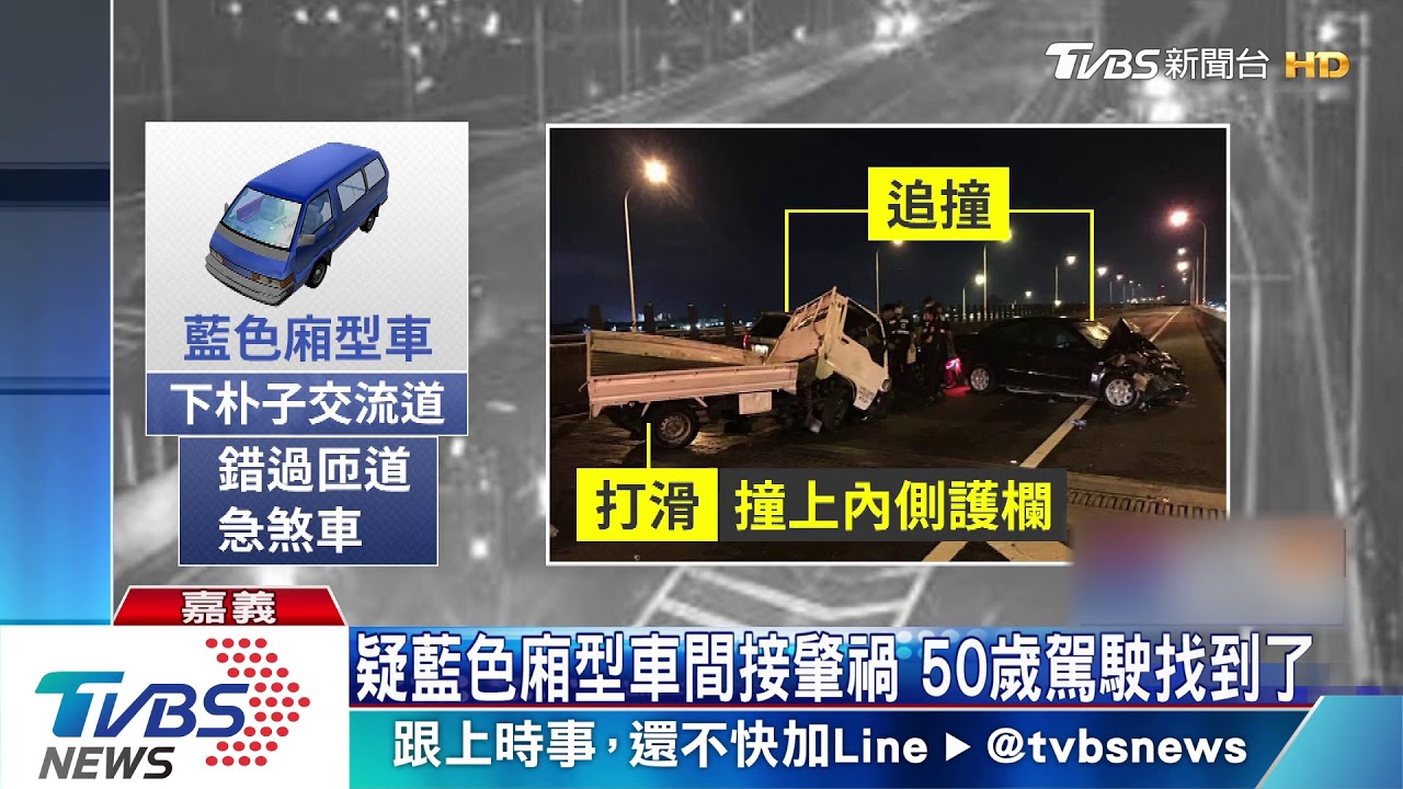快速道路遭3連撞 貨車駕駛斷腿拔管