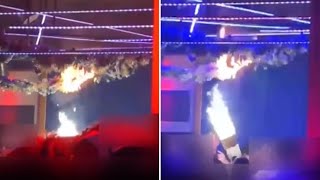Cremona, le fontane pirotecniche sulle bottiglie in discoteca appiccano il fuoco come a Crans-Mon...