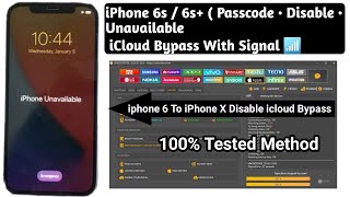 iPhone 6s Passcode Disable icloud Bypass With Signal By Unlocktool || Iphone 6s Disabled  Bypass