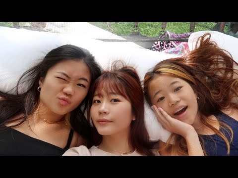 24 hour overnight challenge in my trampoline fort with my sisters!!!yikes..