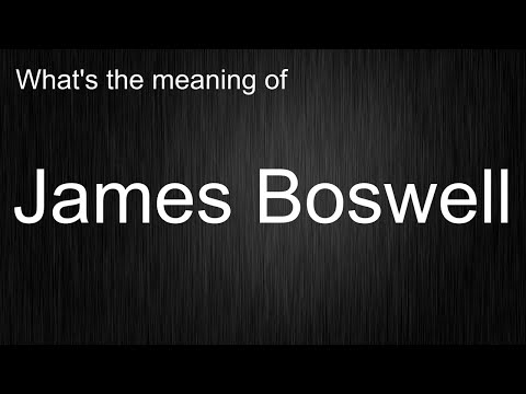 The Secrets Of "James Boswell": Mastering The Pronunciation