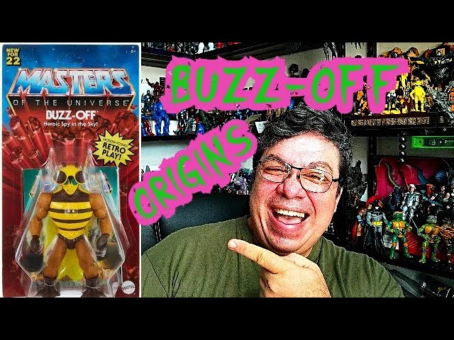 Vídeo relacionado con Masters of the Universe Origins Buzz-Off figura de acción, muñeco articulado de juguete (Mattel HDR88)