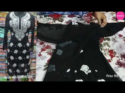 fashion with eswari #The beautiful  black  color chikenkari Kurti  price 450 under only