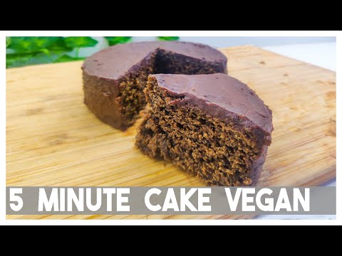 5 Minute, VEGAN CHOCOLATE CAKE / NO Oven Easy Chocolate Cake Recipe