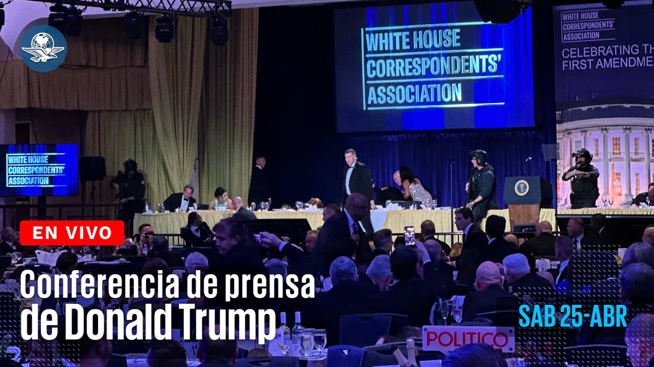 Trump da conferencia de prensa tras ser evacuado de cena de corresponsales de la Casa Blanca