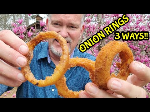 ONION RINGS!!💯 3 WAYS!! A MUST TRY!!..RECIPE IS BELOW👇