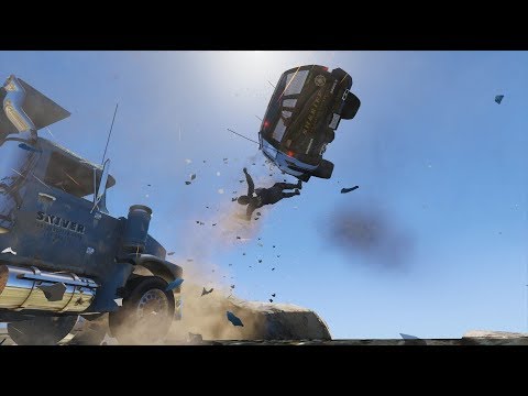 GTA 5 CATASTROPHIC DUMP TRUCK CRASHES - IMPACT COMPILATION #3