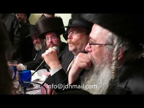Modzitz Rebbe At A Melave Malka With Bentzion Shenker, Abish Brodt And Yakov Motzen   Adar I 5776