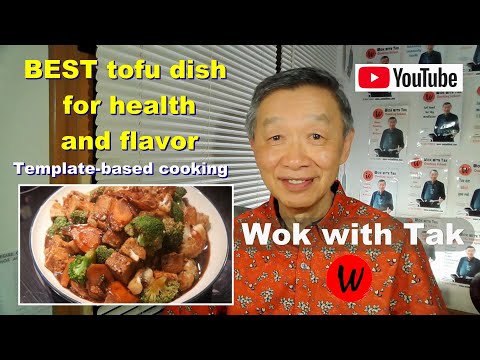 The BEST tofu dish for health and flavor with 4 vegetables. Template-based cooking