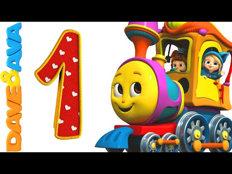 Number Song | Number Train 1 to 10 | Counting Song and Nursery Rhymes from Dave and Ava