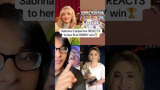 Sabrina Carpenter REACTS to her first EMMY win🏆