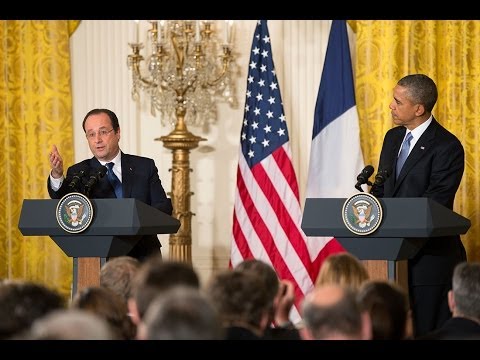 President Obama Holds a Press Conference with President Hollande of France