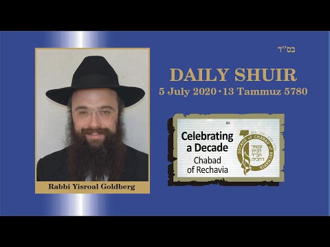 Daily Shiur - Tanya - Sha'ar ha-Yichud ve'ha'Emunah, Chapter 6, Lesson 1